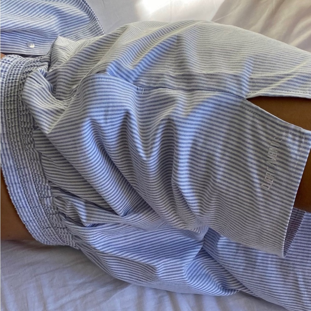 djerf avenue breezy shorts blue stripe